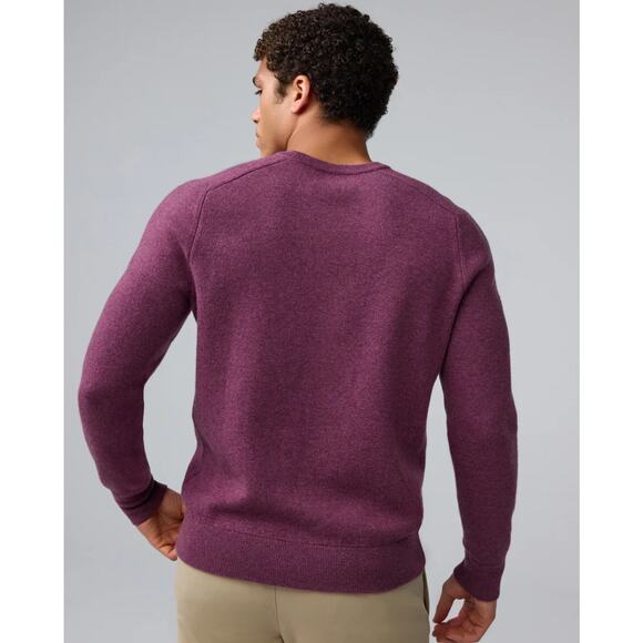 Mack Weldon Tech Cashmere Crew Neck Sweater Navy Heather Size Large - Picture 2 of 12